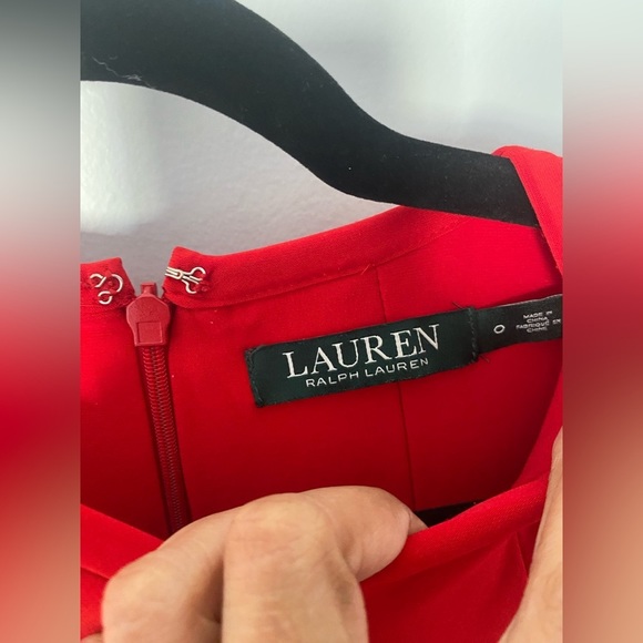 Ralph lauren LAUREN WOMENS DRESS RED SIZE 0 - Picture 2 of 5